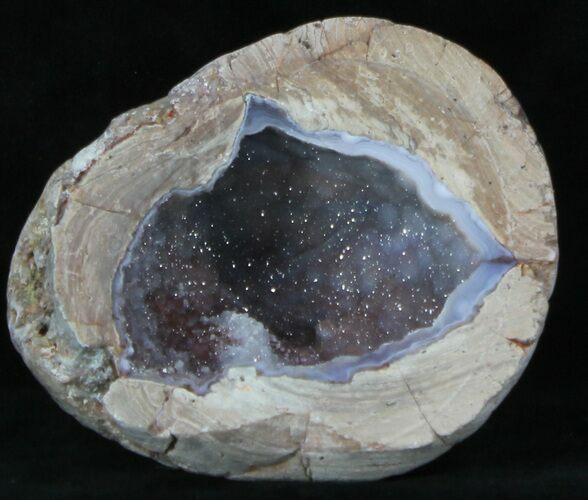 Crystal Filled Dugway Geode (Polished Half) #33147
